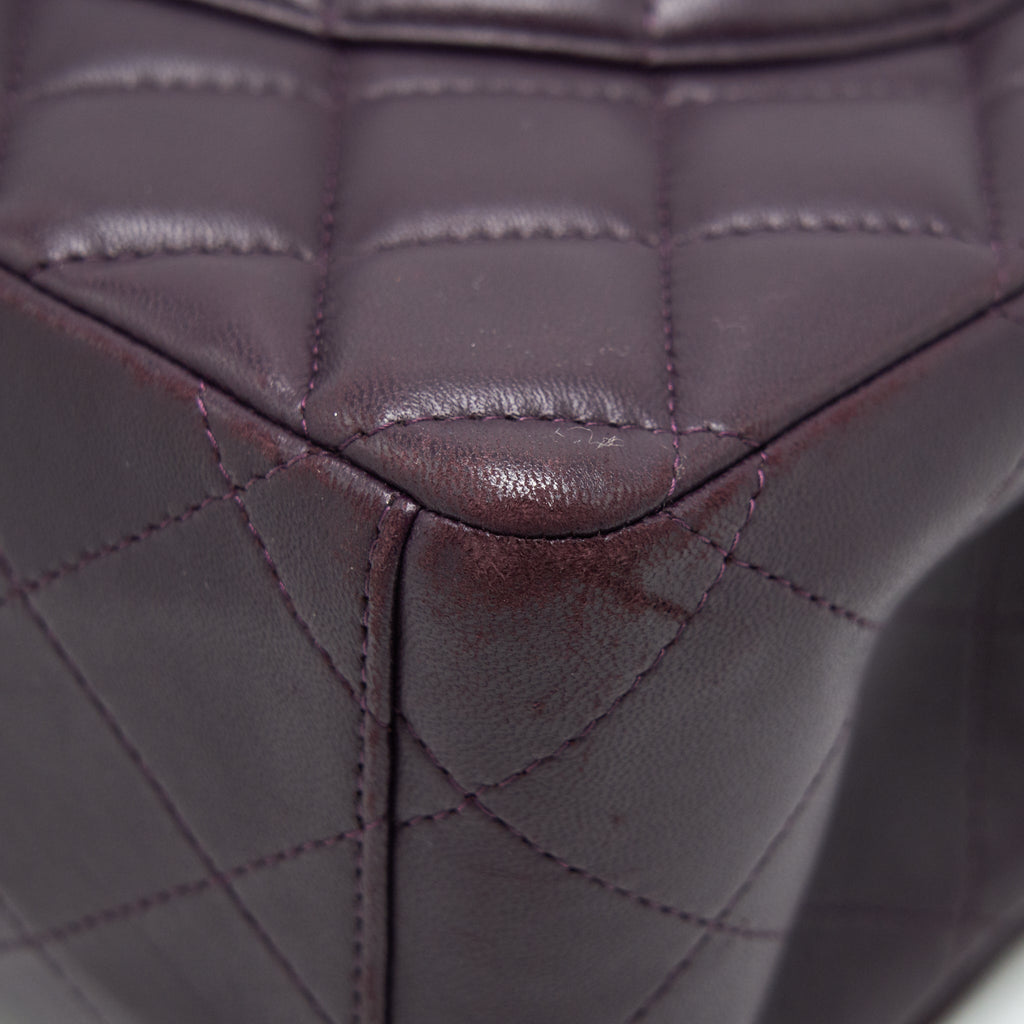 Chanel Maxi Double Flap Bag Lambskin Burgundy
