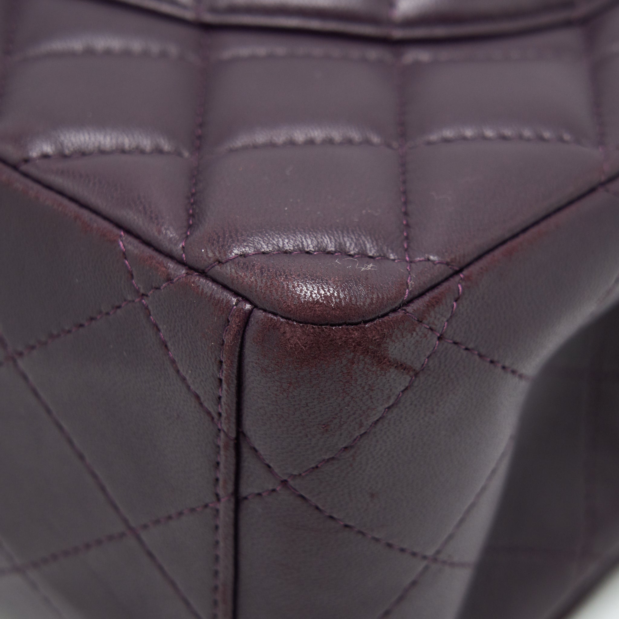 Chanel Maxi Double Flap Bag Lambskin Burgundy