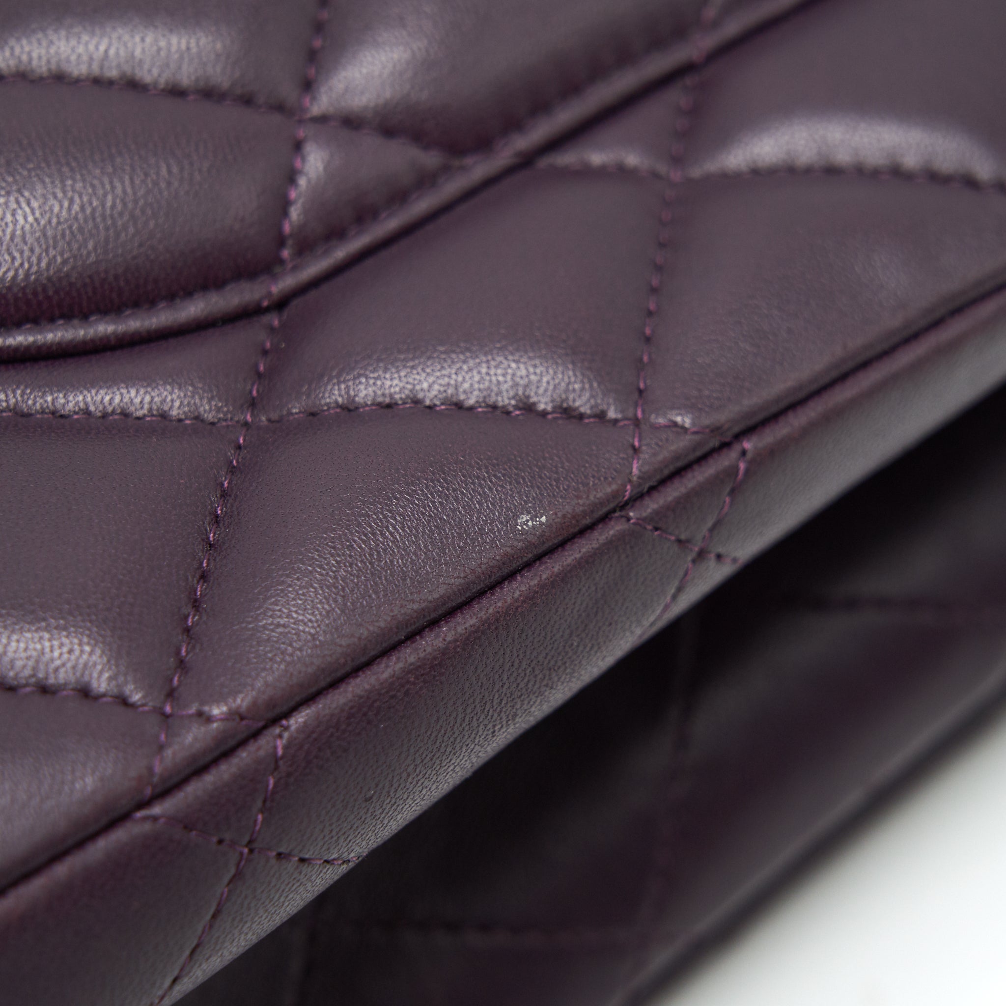 Chanel Maxi Double Flap Bag Lambskin Burgundy
