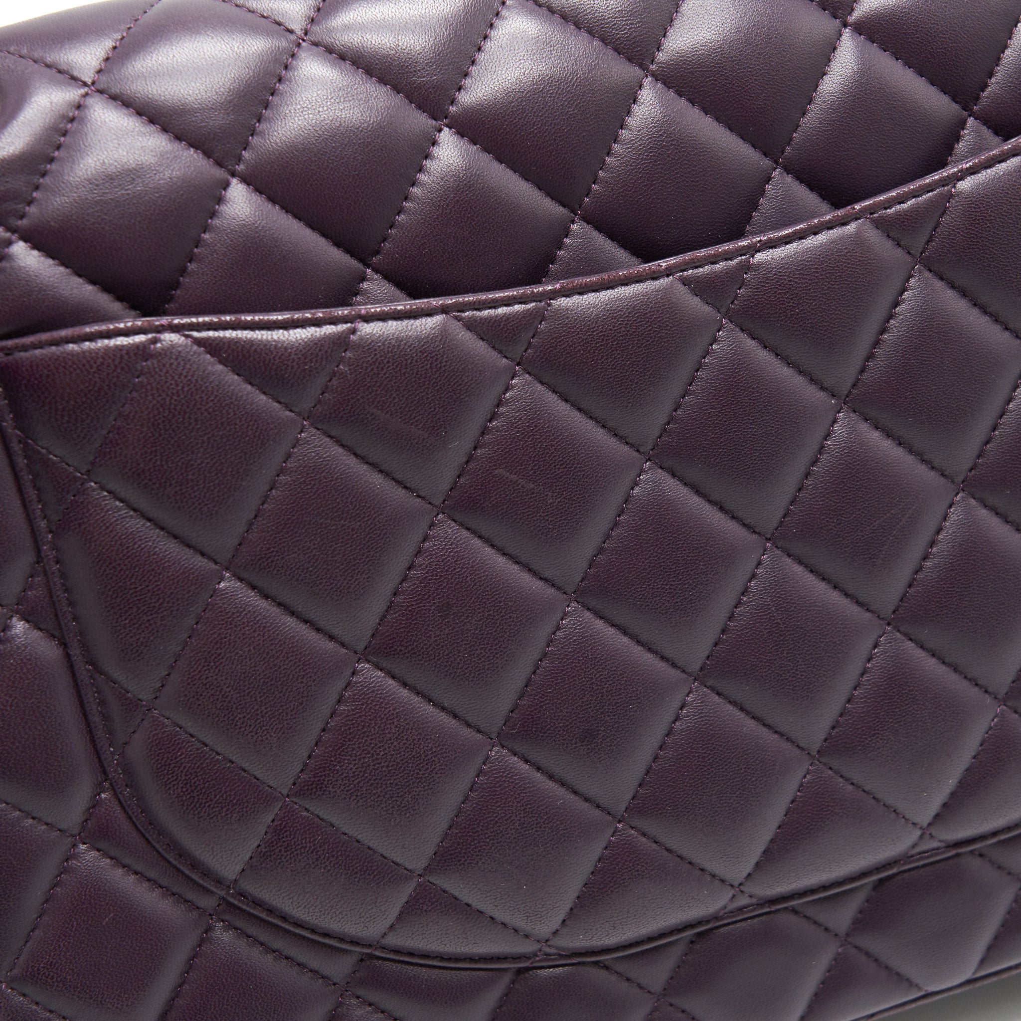 Chanel Maxi Double Flap Bag Lambskin Burgundy