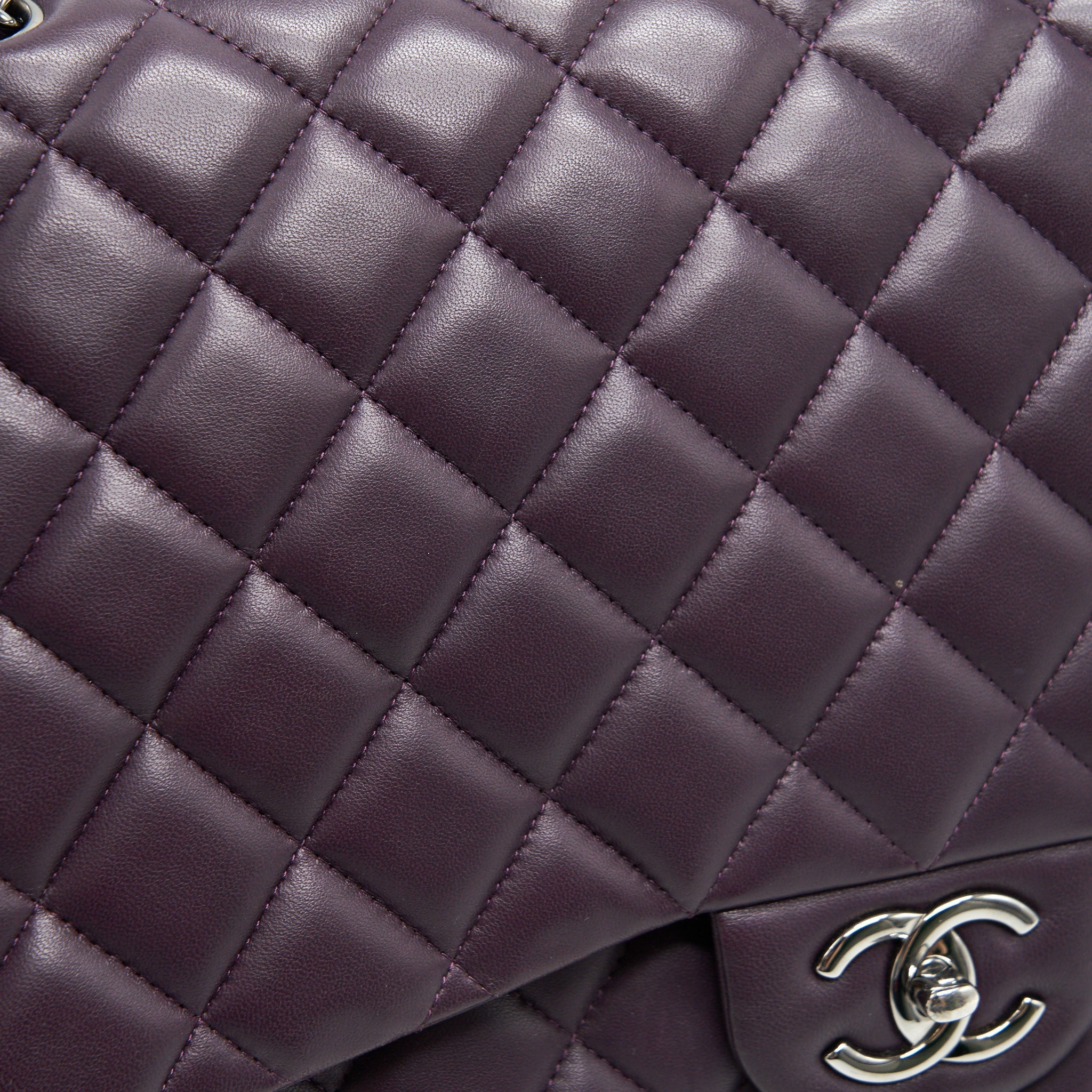 Chanel Maxi Double Flap Bag Lambskin Burgundy