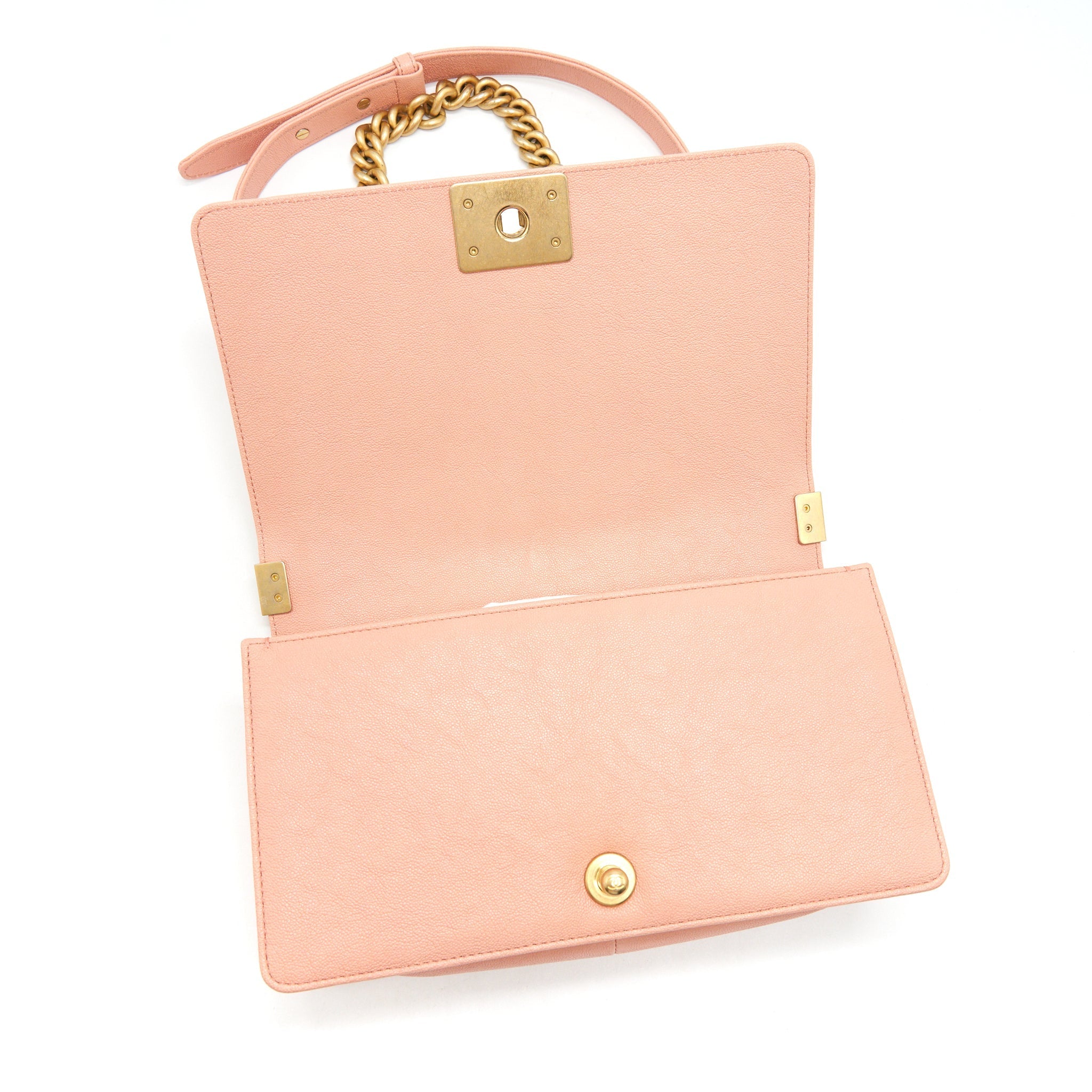CHANEL MEDIUM BOY CHANEL BAG CAVIAR PINK