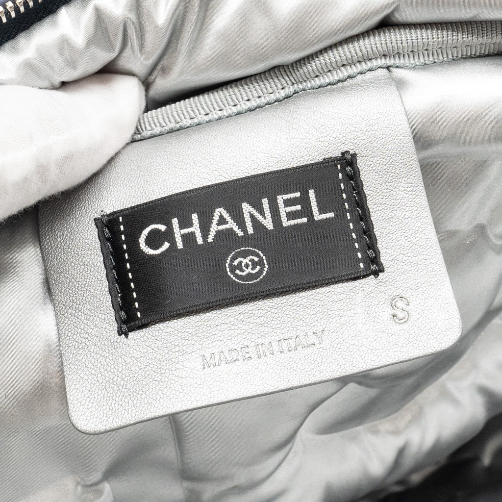 Chanel Doudone Padded Backpack Nylon Dark Grey