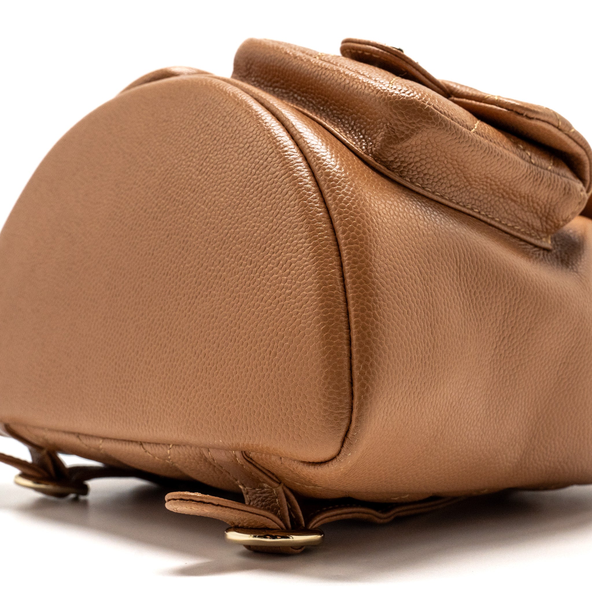 Chanel Triple Pack Backpack Caviar Caramel L (Microchip)