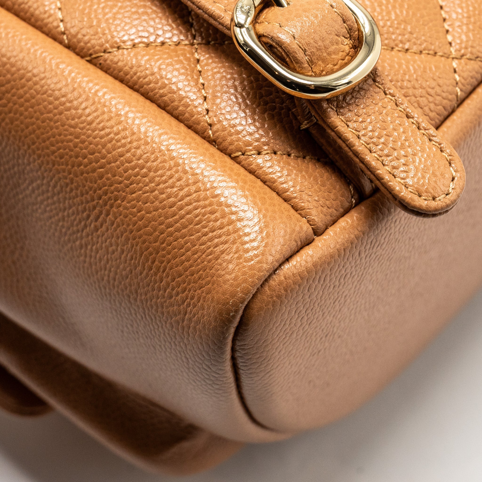 Chanel Triple Pack Backpack Caviar Caramel L (Microchip)