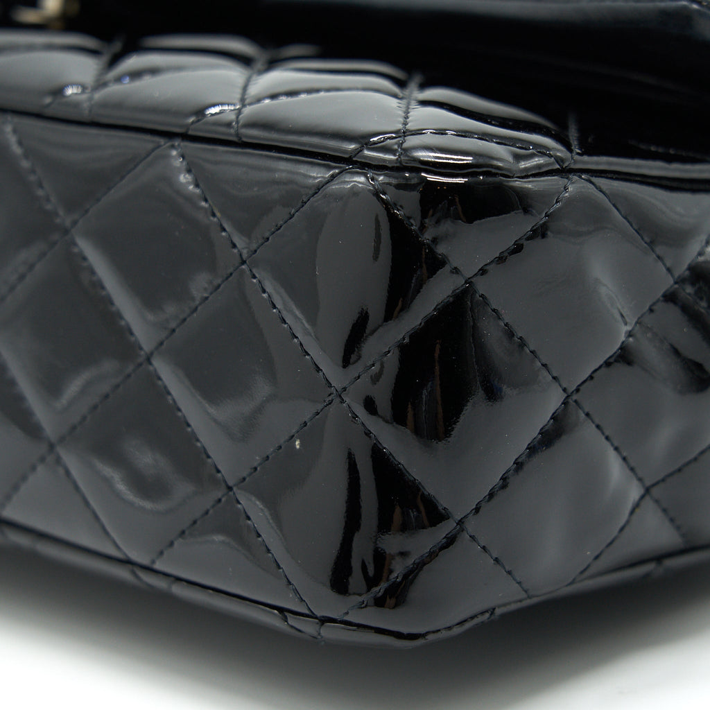 Chanel Patent Leather Medium Classic Double Flap bag Black