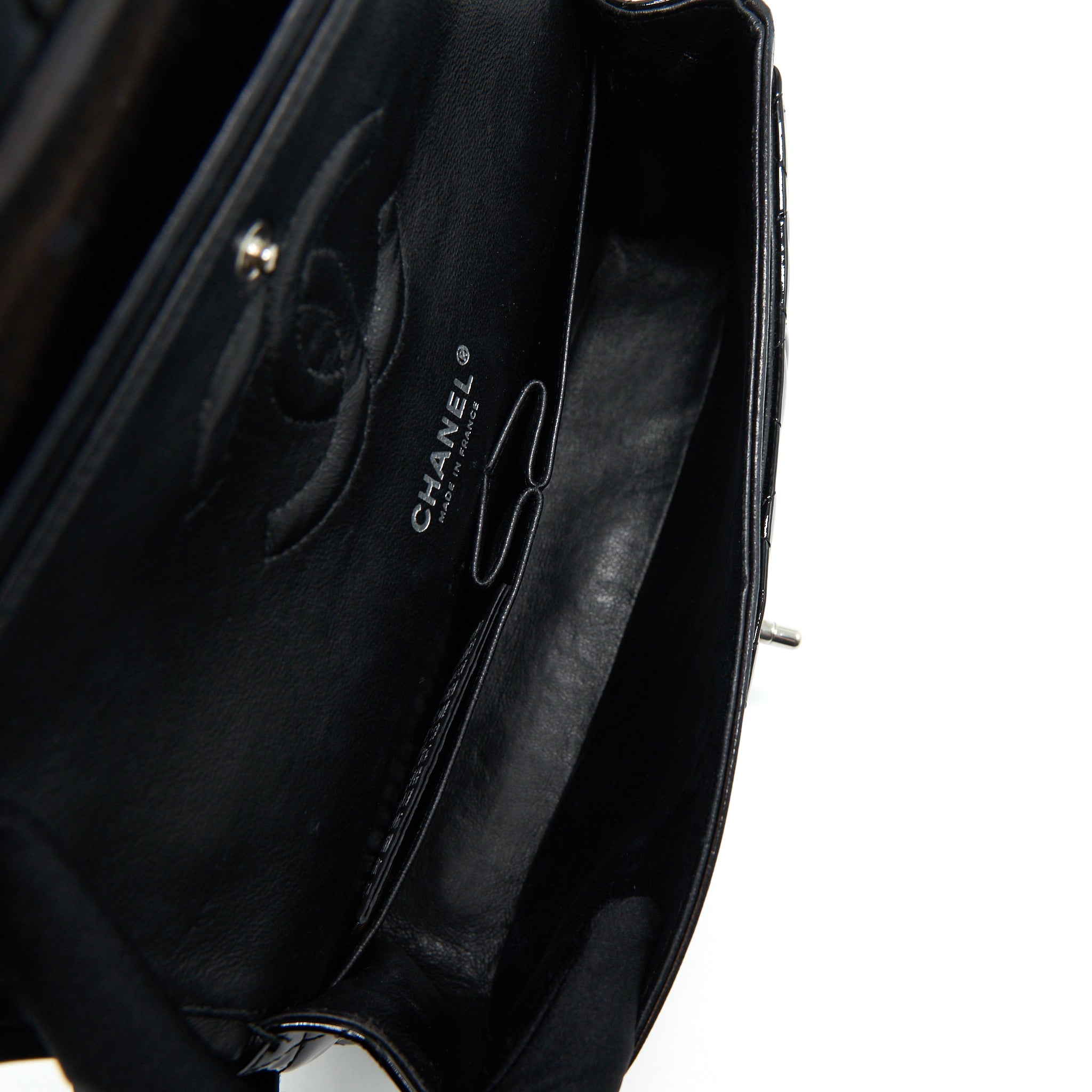 Chanel Patent Leather Medium Classic Double Flap bag Black