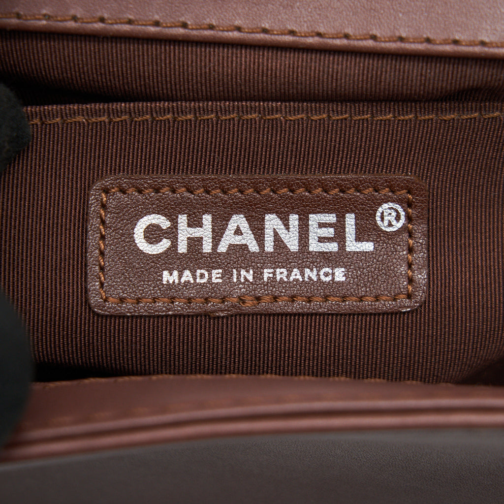 CHANEL MEDIUM BOY CHANEL BAG CHOCOLATE BROWN