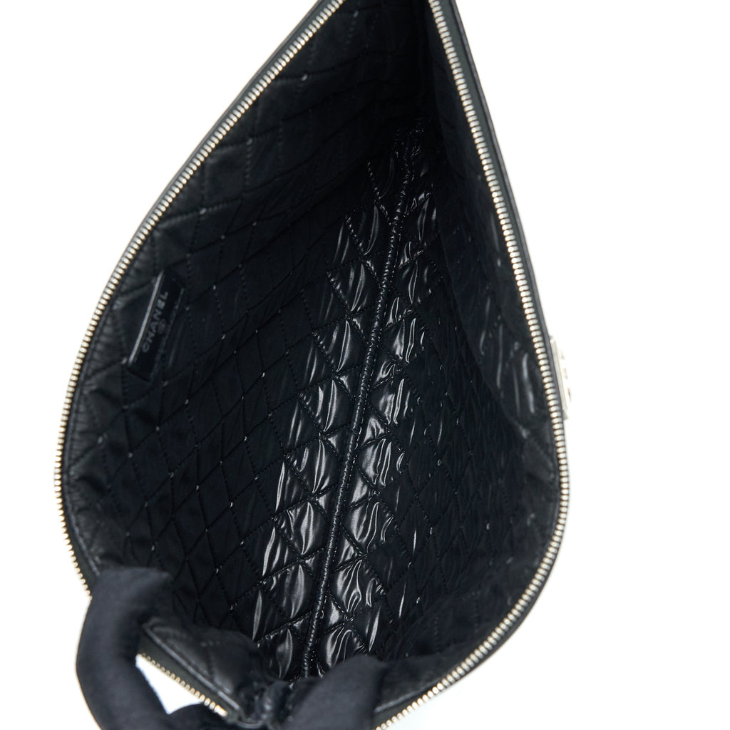 Chanel Boy Clutch Lambskin Black