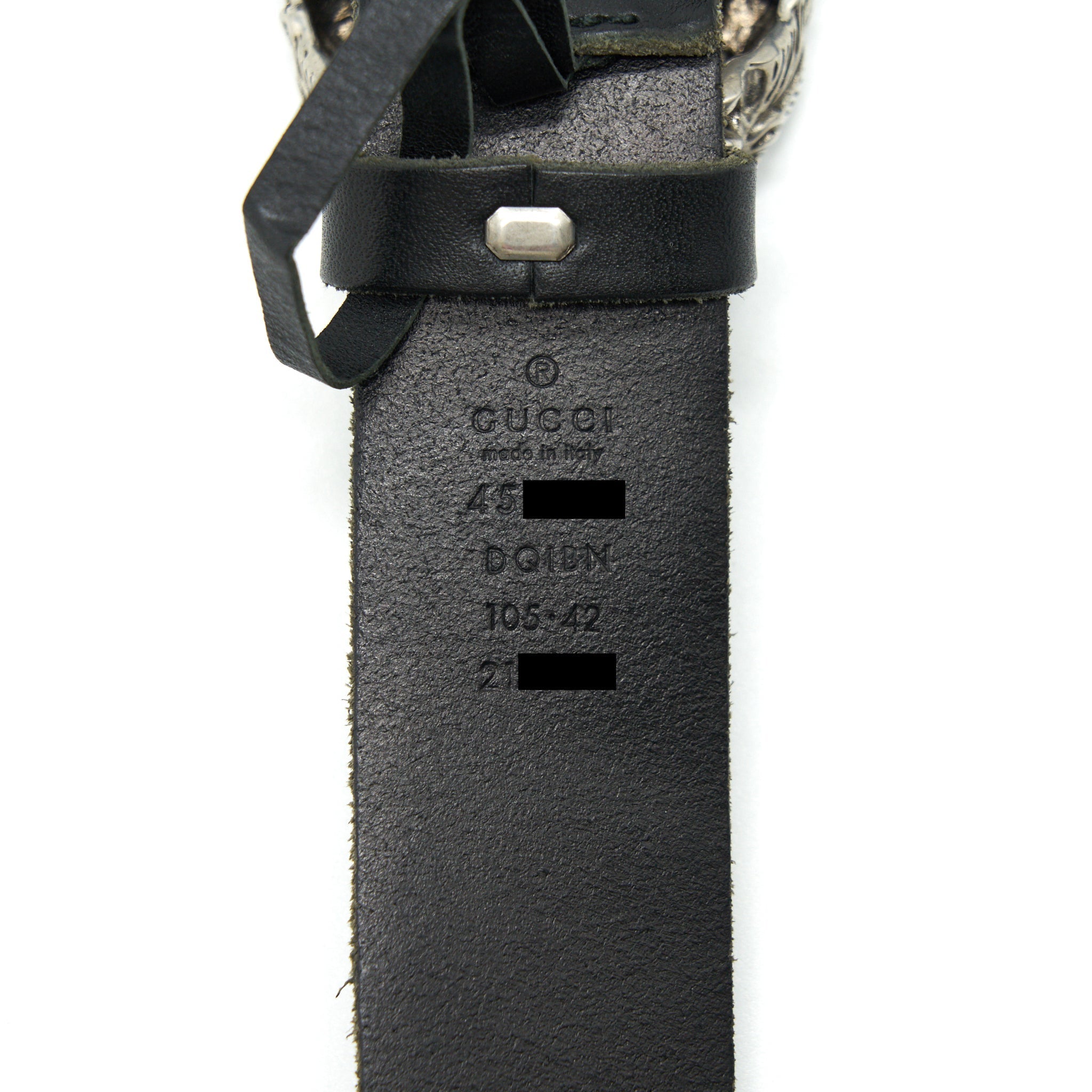 GUCCI 105cm Men�s Dionysus Leather Belt In Black