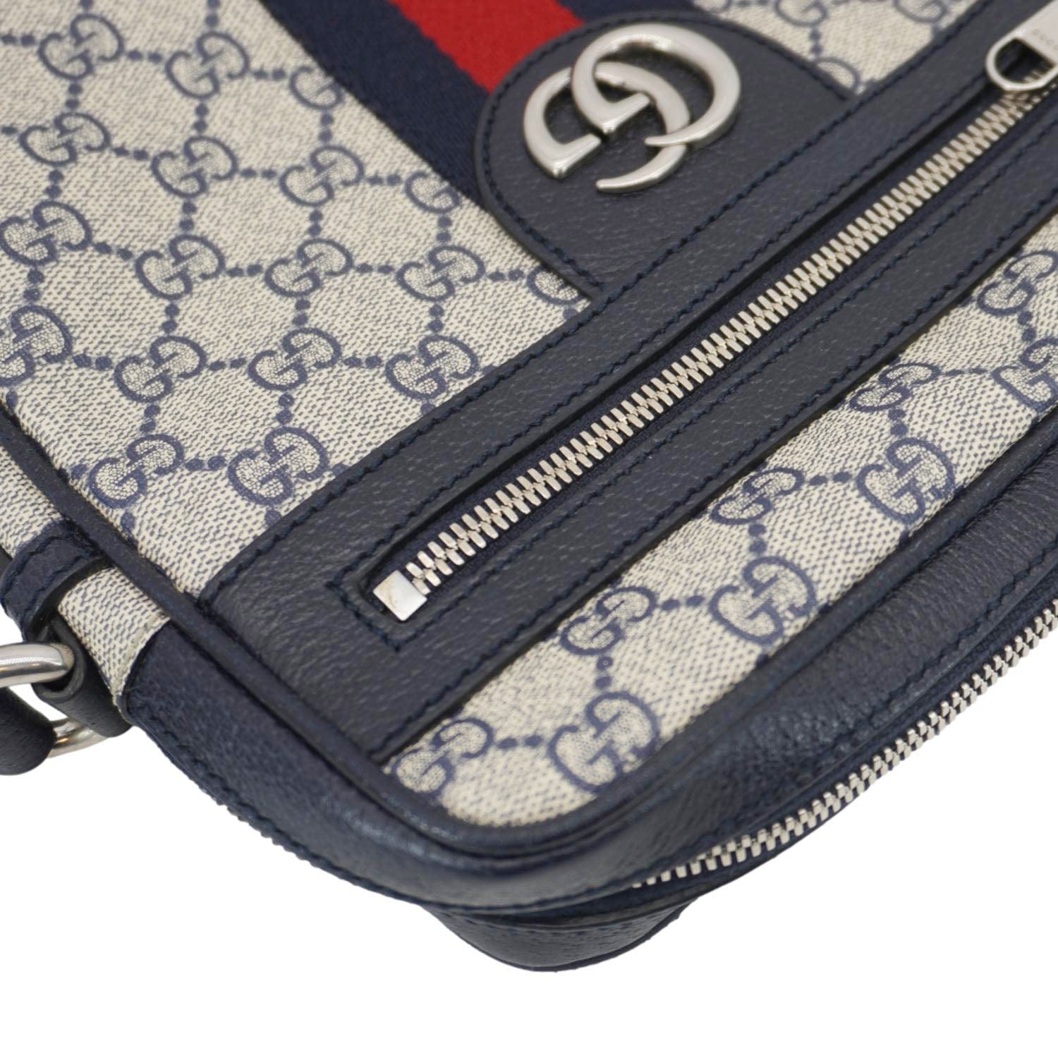 GUCCI Ophodia Small GG Supreme Canvas Messenger Bag Blue 547926