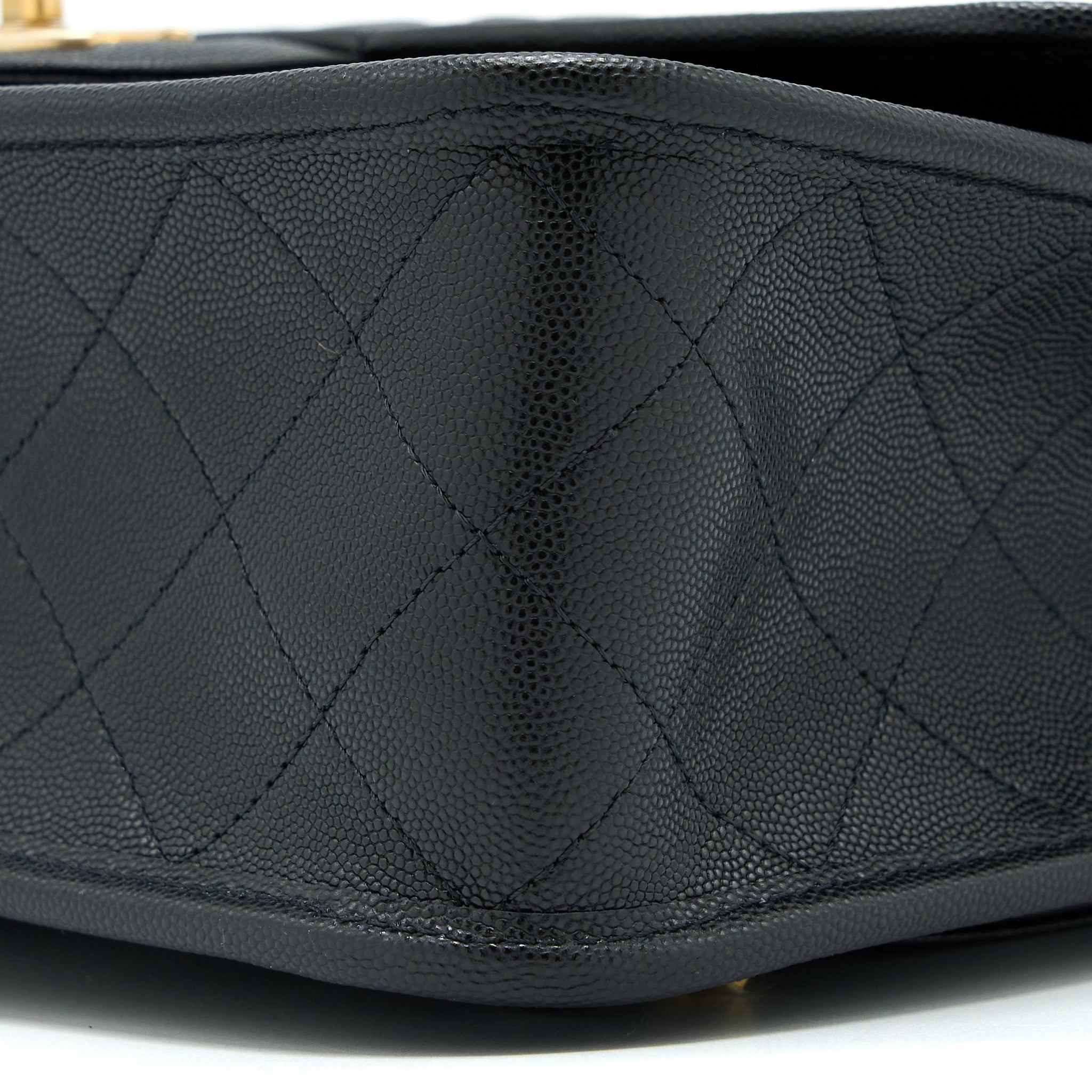 Chanel 22K Large Backpack Caviar Black Brushed  (Microchip)
