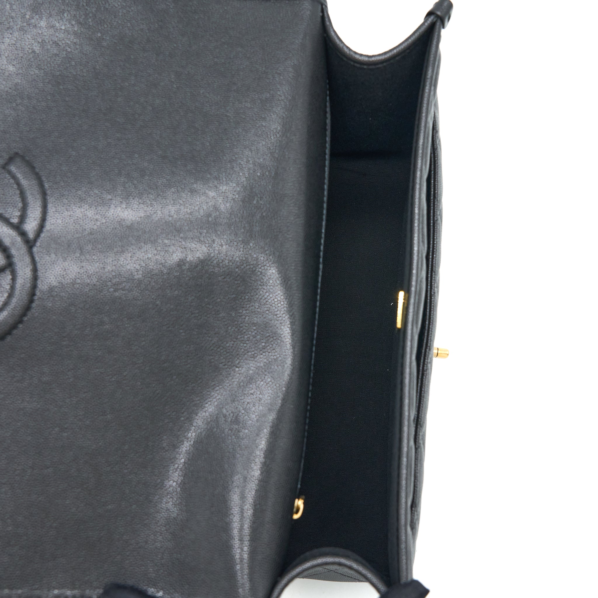 Chanel 22K Large Backpack Caviar Black Brushed  (Microchip)