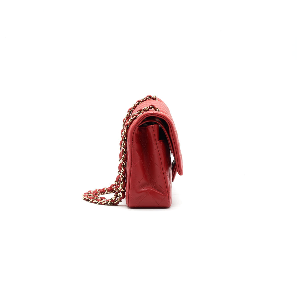 Chanel Medium Classic Double Flap Bag Red L serial29