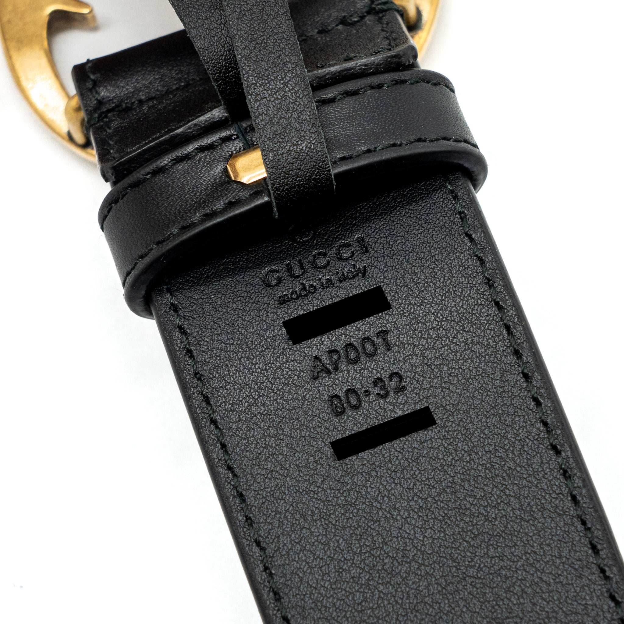 Gucci size 80 4cm width GG Marmont leather belt black