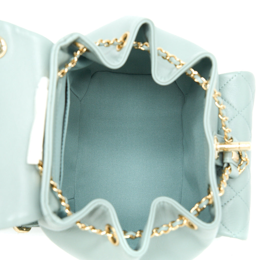 Chanel 23C Duma Mini Backpack Calfskin Light Grey L (Microchip)