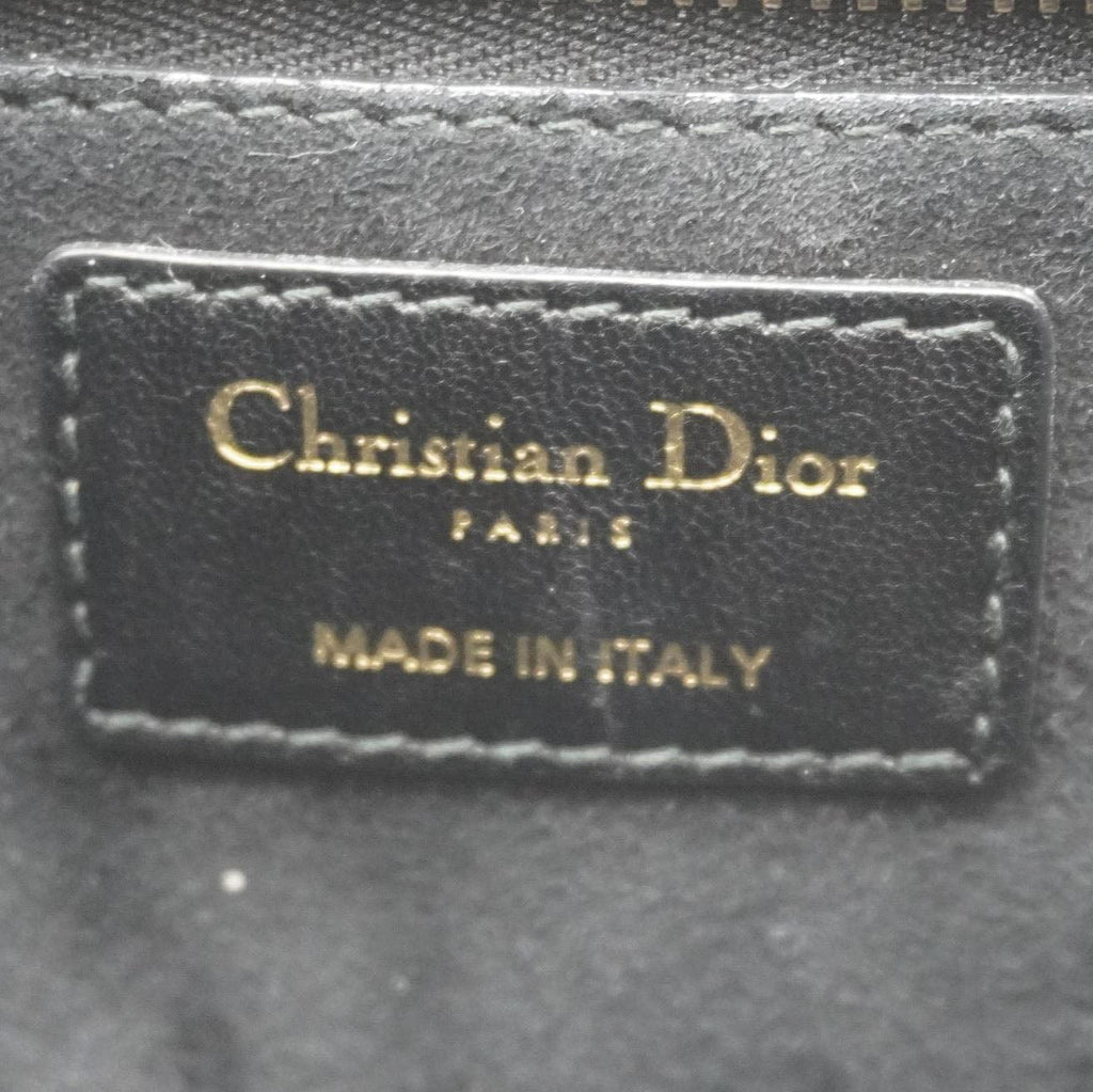 CHRISTIAN DIOR Dioraddict Quilted Lambskin Leather Crossbody Bag Black