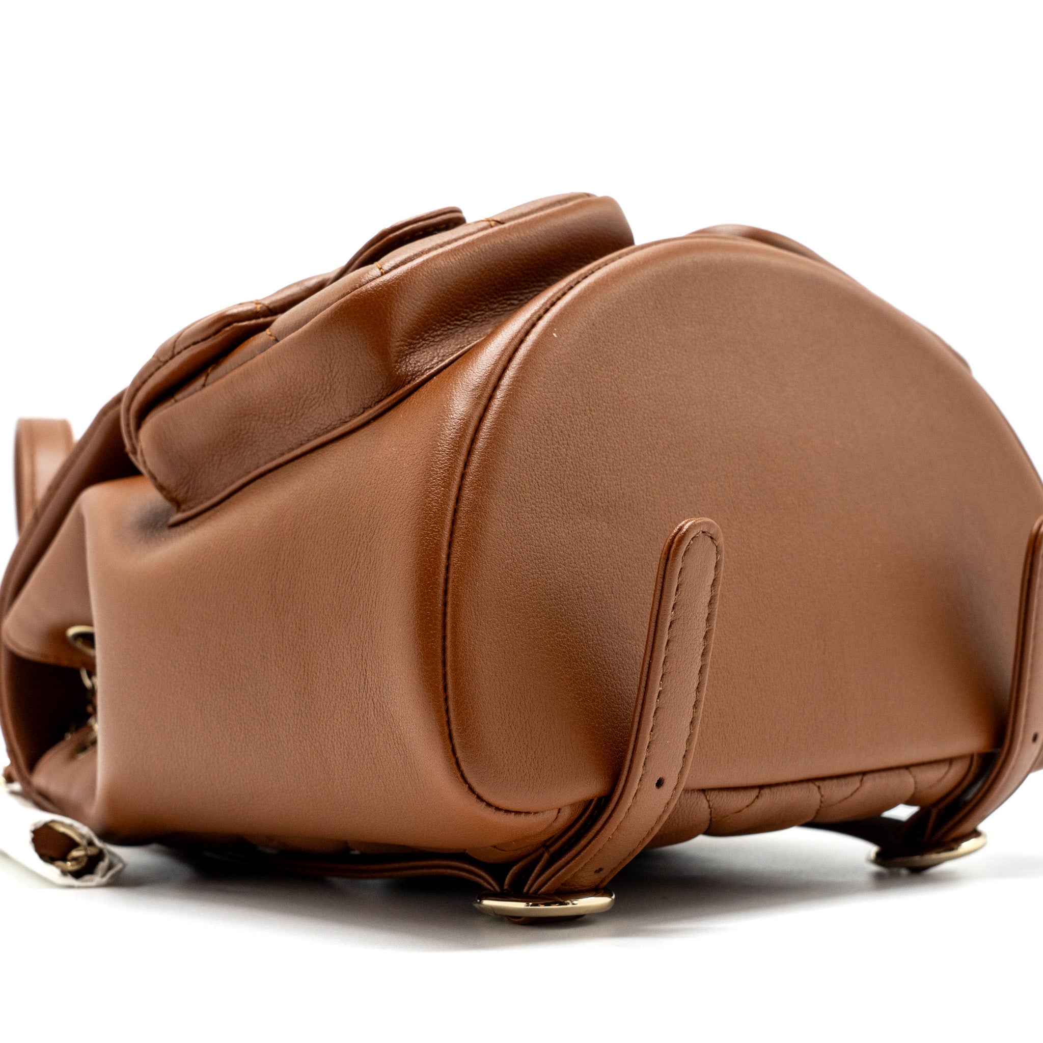 Chanel 23A triple pack backpack calfskin caramel L (microchip)