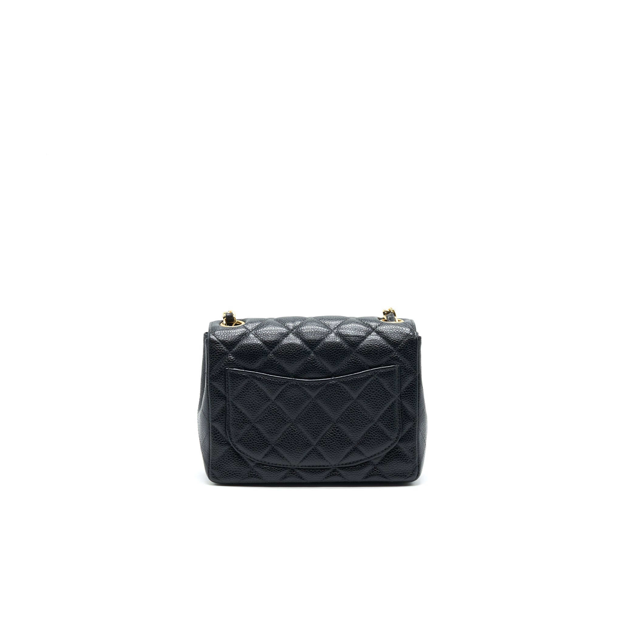 Chanel Vintage Mini Square Flap Bag Caviar Black