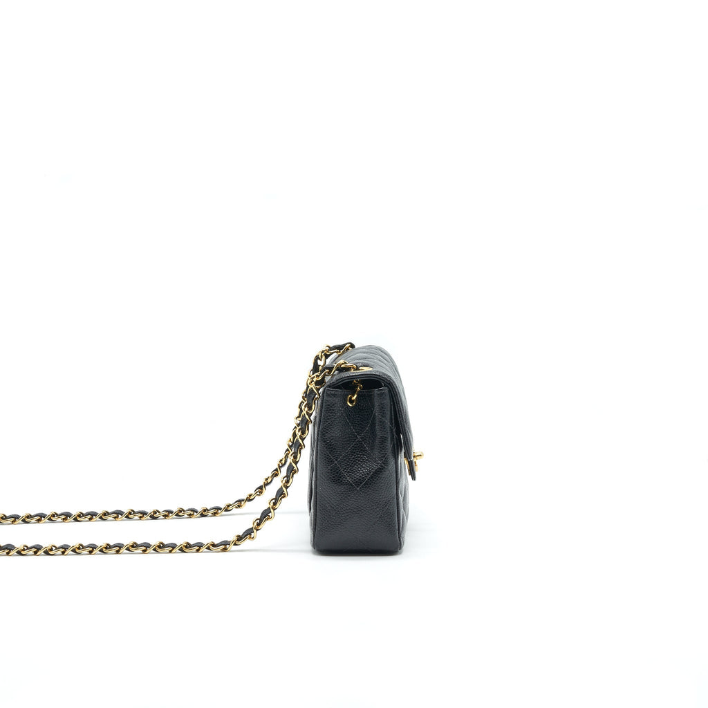 Chanel Vintage Mini Square Flap Bag Caviar Black