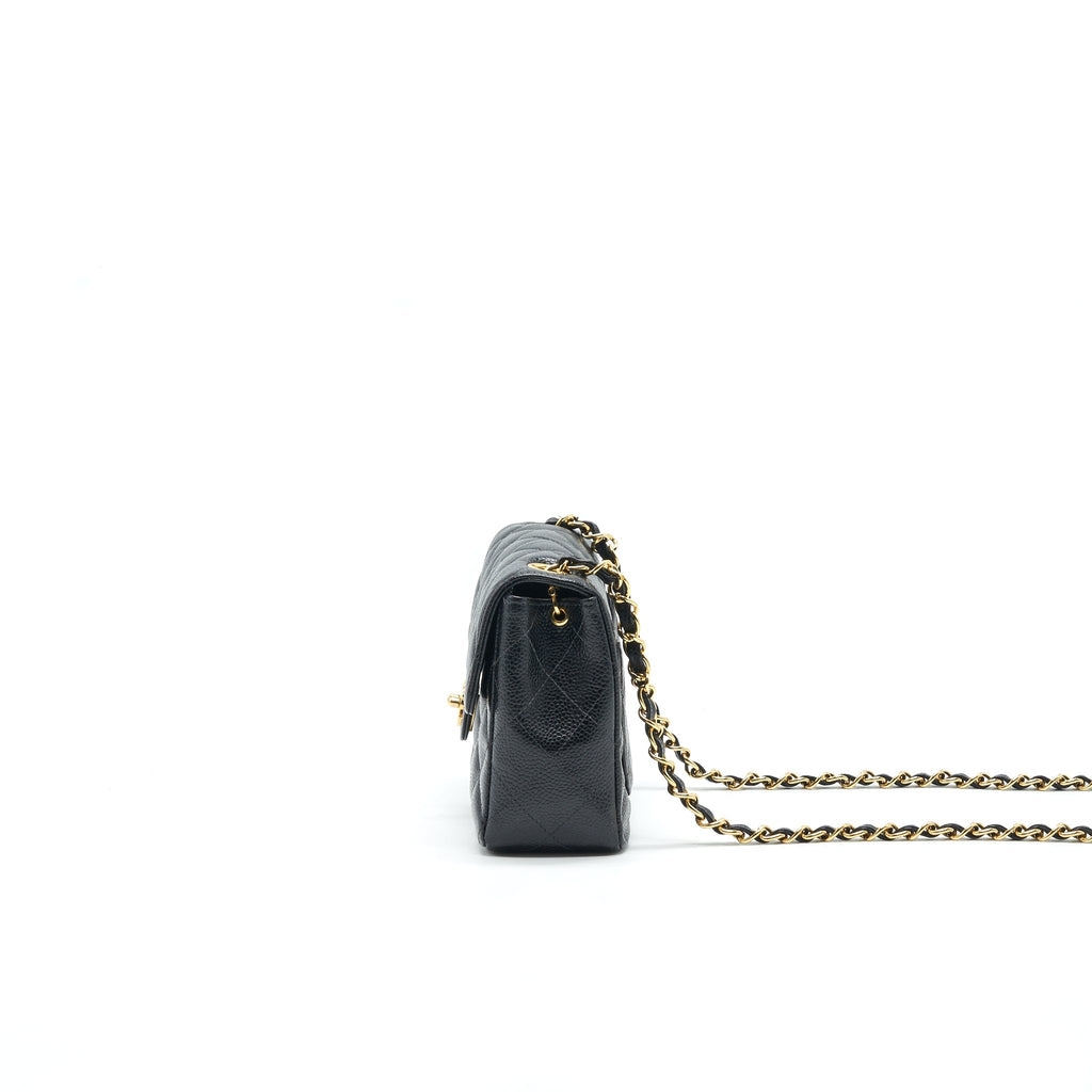 Chanel Vintage Mini Square Flap Bag Caviar Black