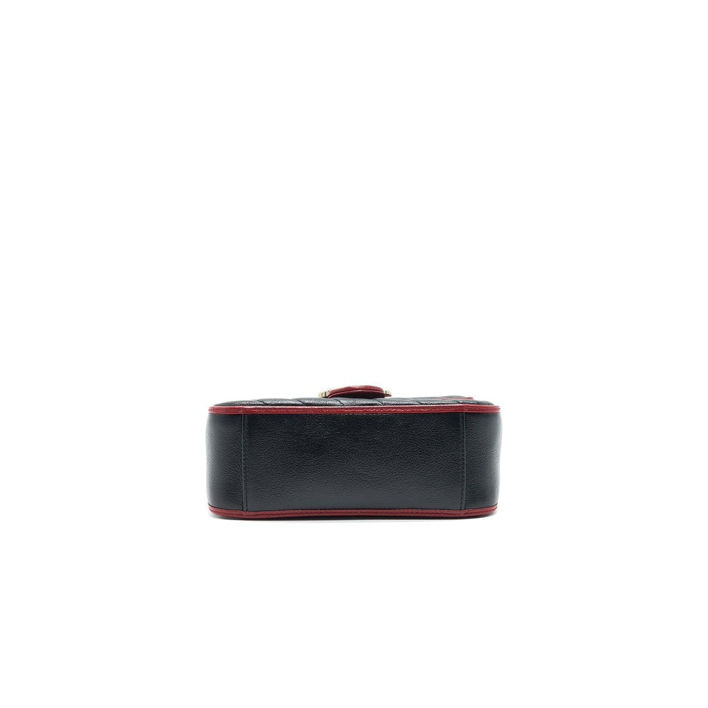 GUCCI GG MARMONT MINI TOP HANDLE BAG BLACK