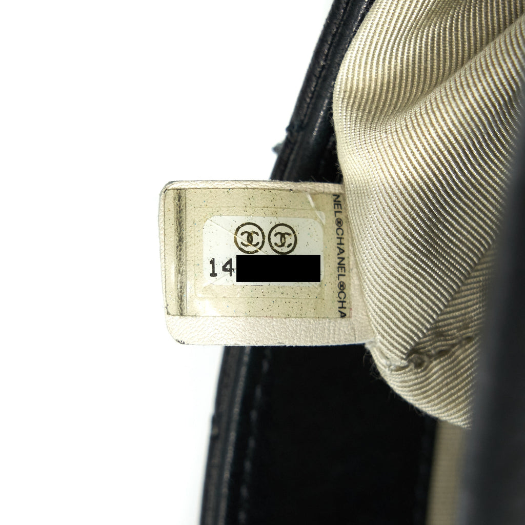 Chanel Quilted Leather With Chain Shoulder Bag XL Black