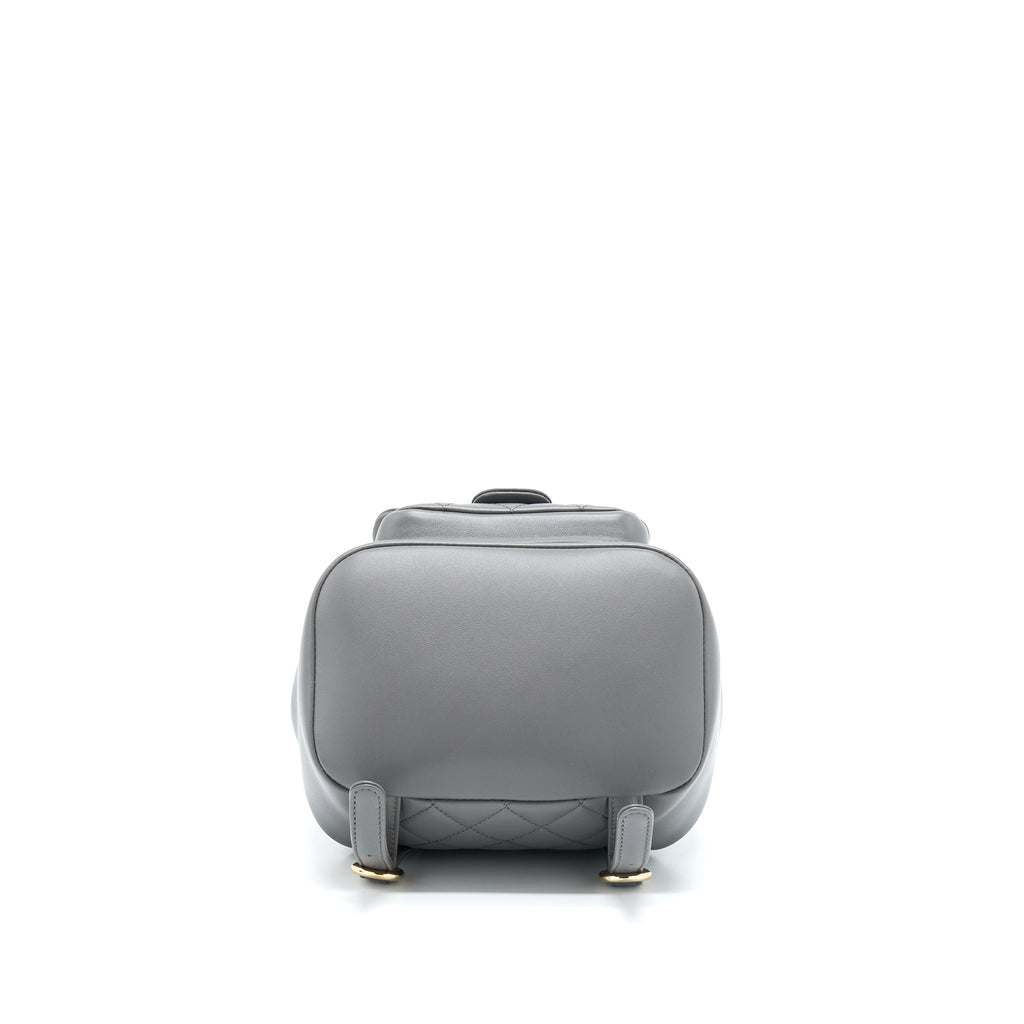 Chanel 22A Duma Backpack Lambskin Dark Grey L