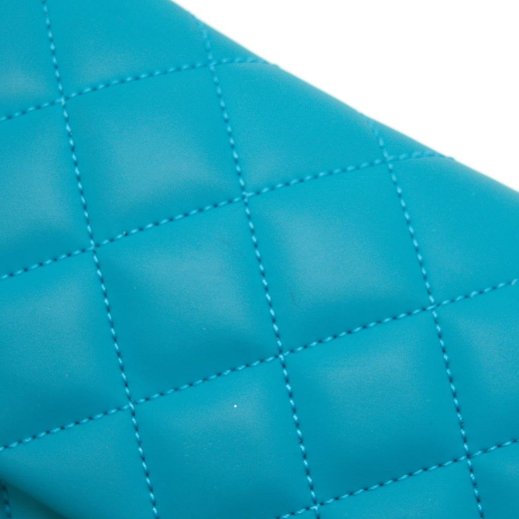 Chanel Quilted Rubberized Lambskin Coco Rain Camera Bag Blue