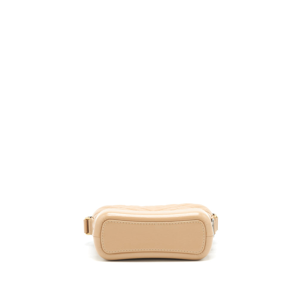 Chanel Gabrielle Hobo Small in Chevron Beige