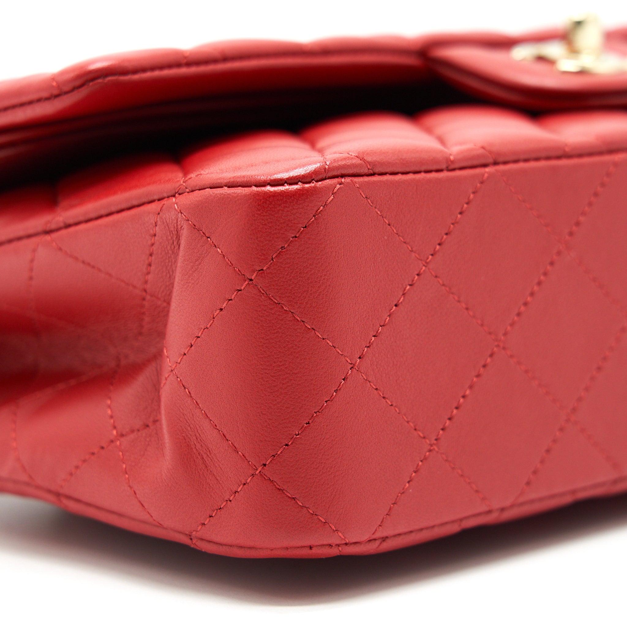 Chanel Medium Classic Double Flap Bag Red L serial29