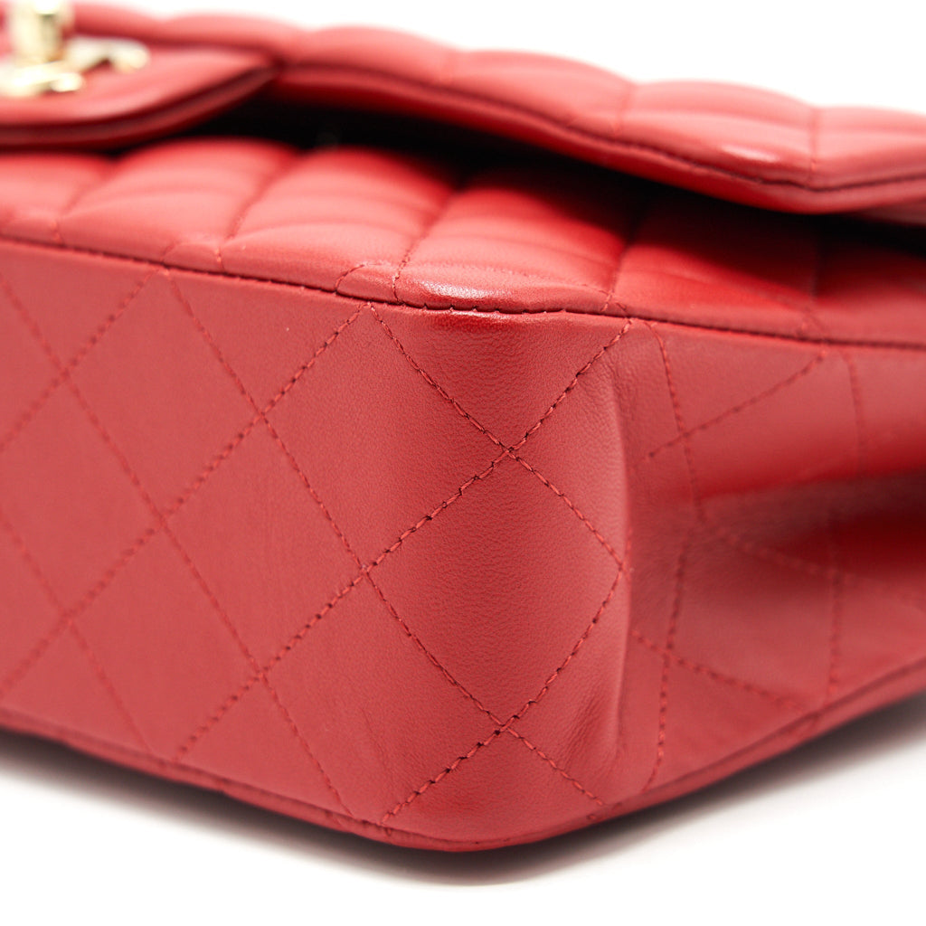 Chanel Medium Classic Double Flap Bag Red L serial29