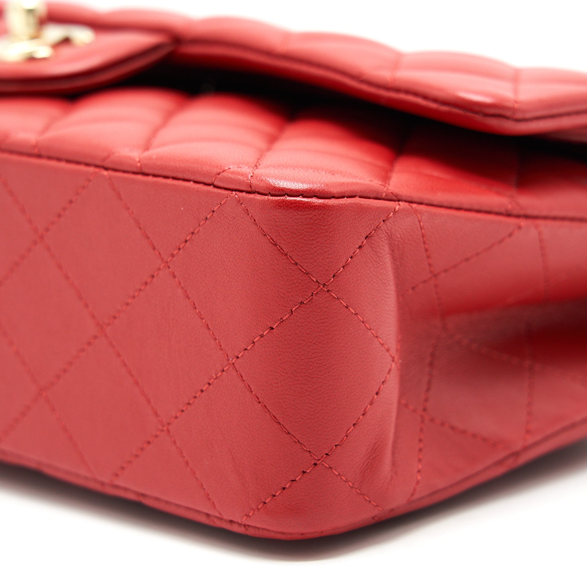 Chanel Medium Classic Double Flap Bag Red L serial29
