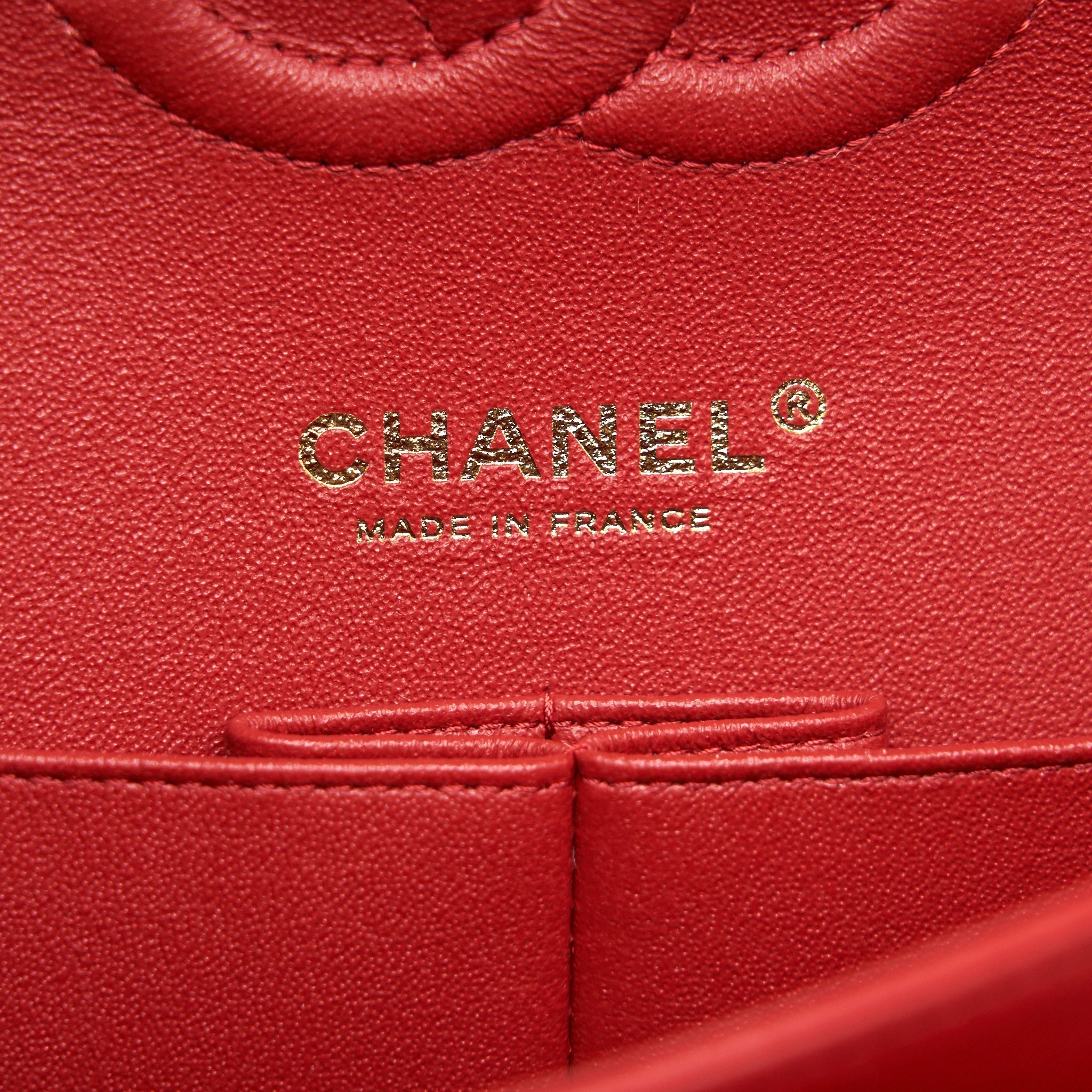 Chanel Medium Classic Double Flap Bag Red L serial29