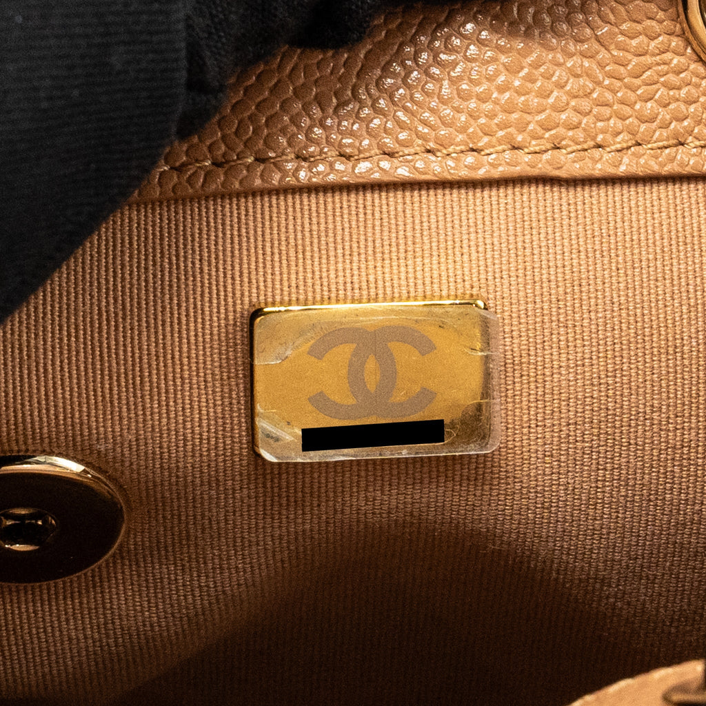Chanel Triple Pack Backpack Caviar Caramel L (Microchip)