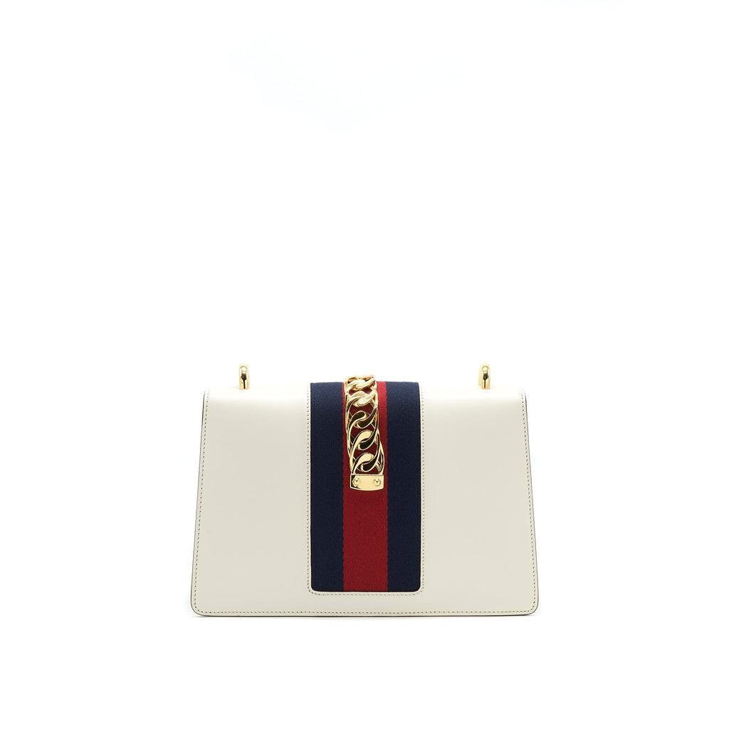 GUCCI SMALL SYLVIE BAG IN WHITE