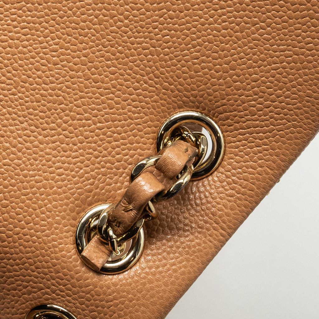 Chanel Triple Pack Backpack Caviar Caramel L (Microchip)