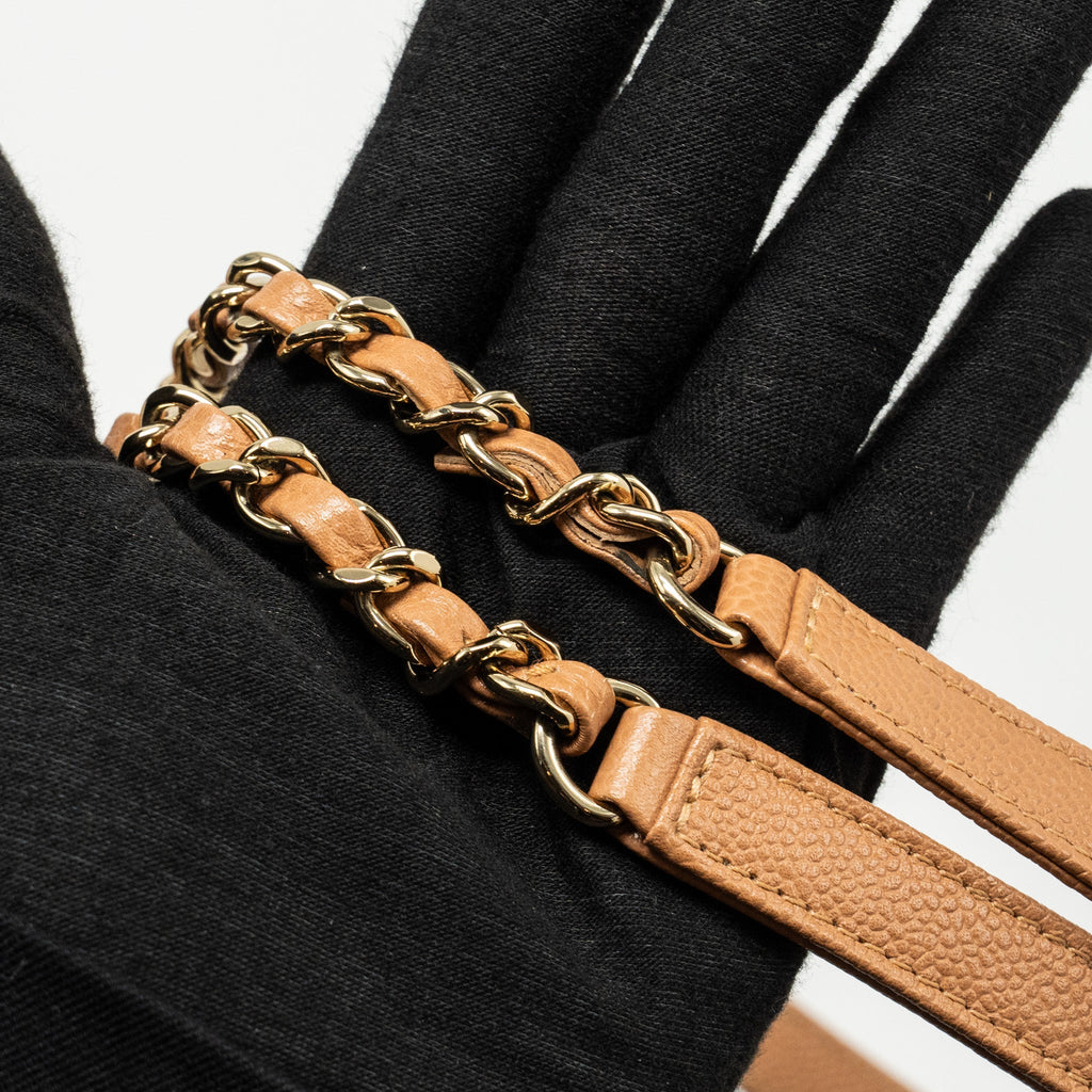 Chanel Triple Pack Backpack Caviar Caramel L (Microchip)