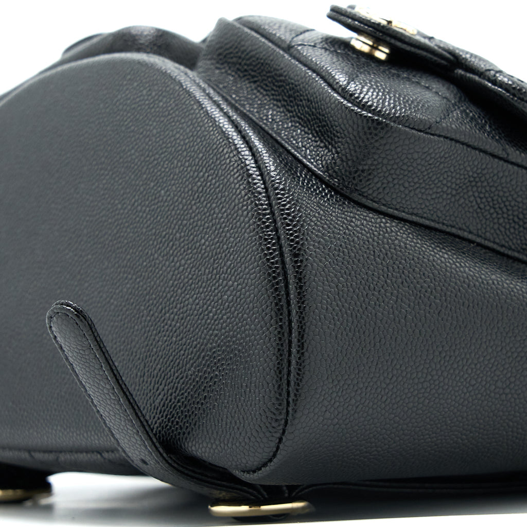 Chanel 23P Triple Pack Backpack Caviar Black L (Microchip)