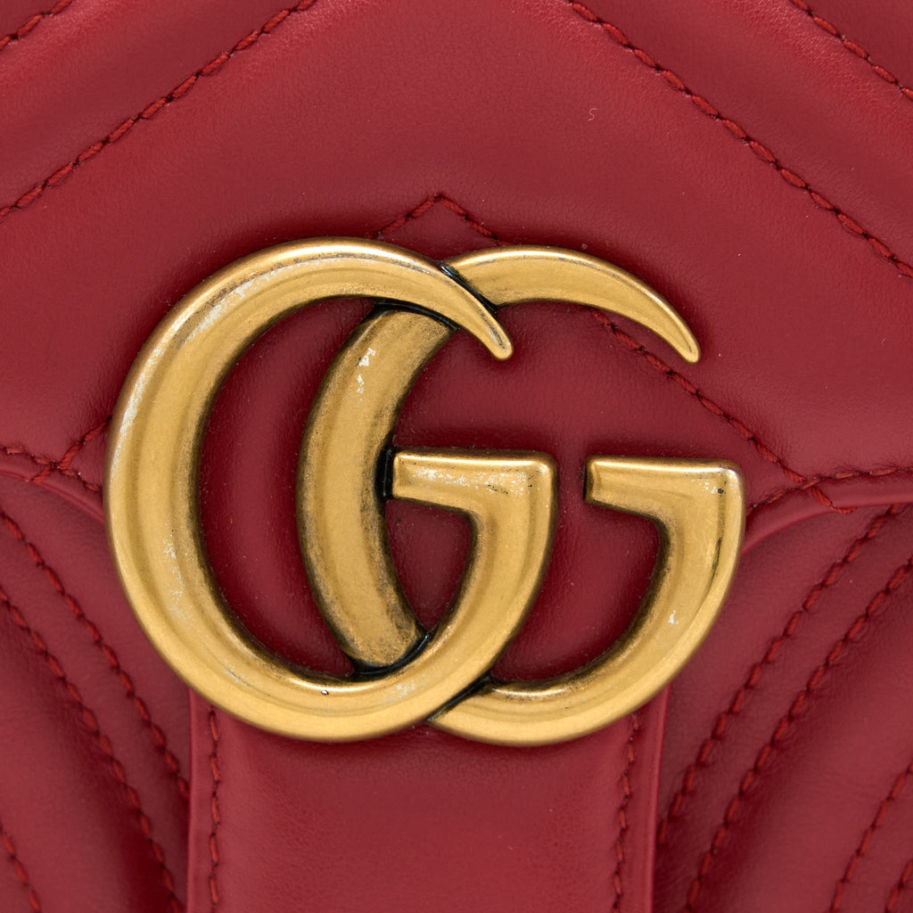 Gucci Mini Marmont Calfskin Red