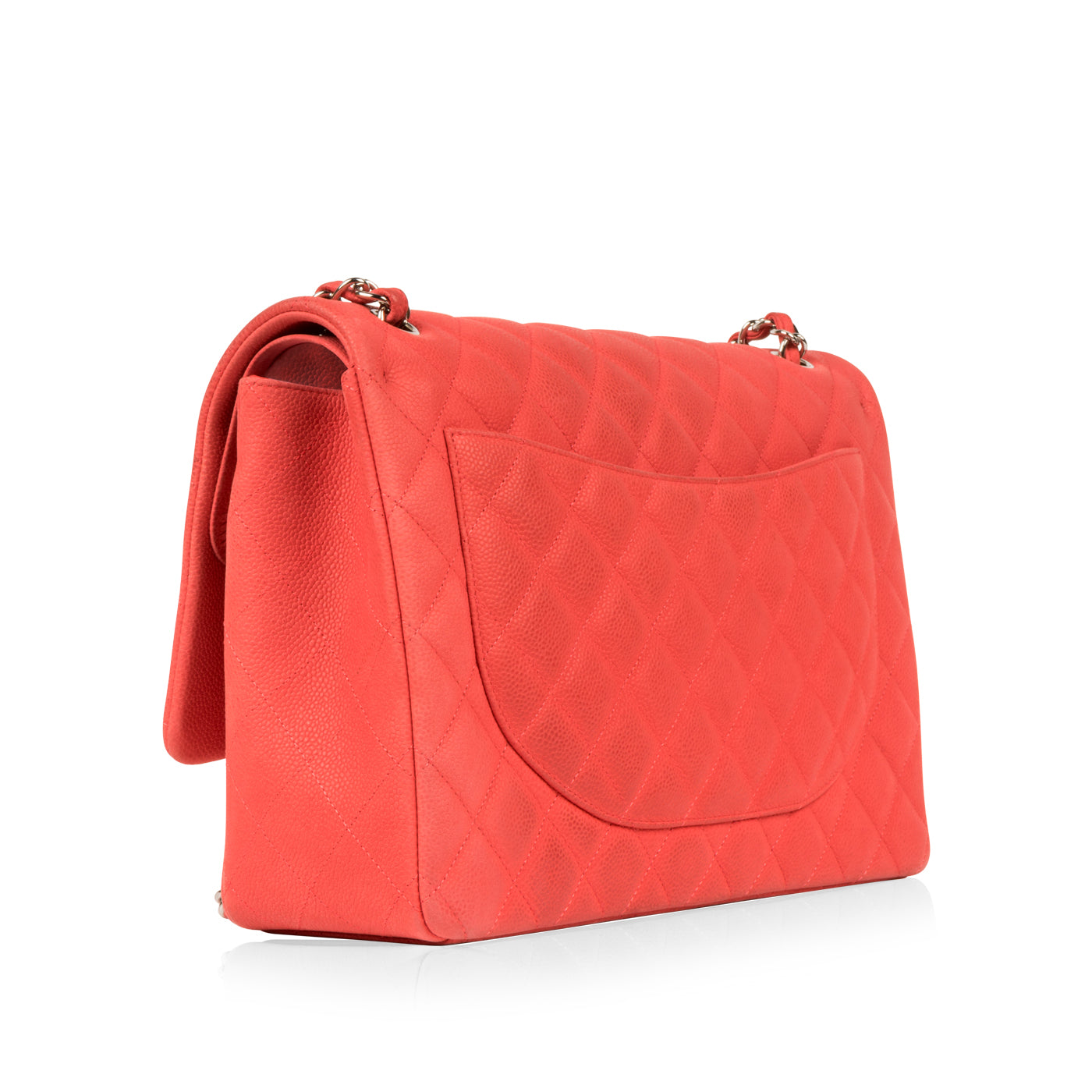 Chanel Matte Coral Maxi Flap Bag