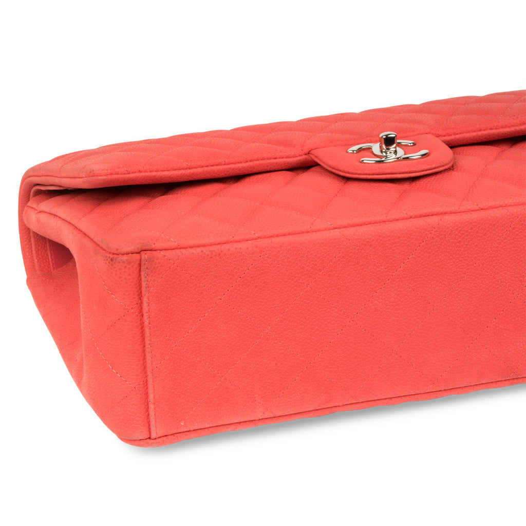 Chanel Matte Coral Maxi Flap Bag