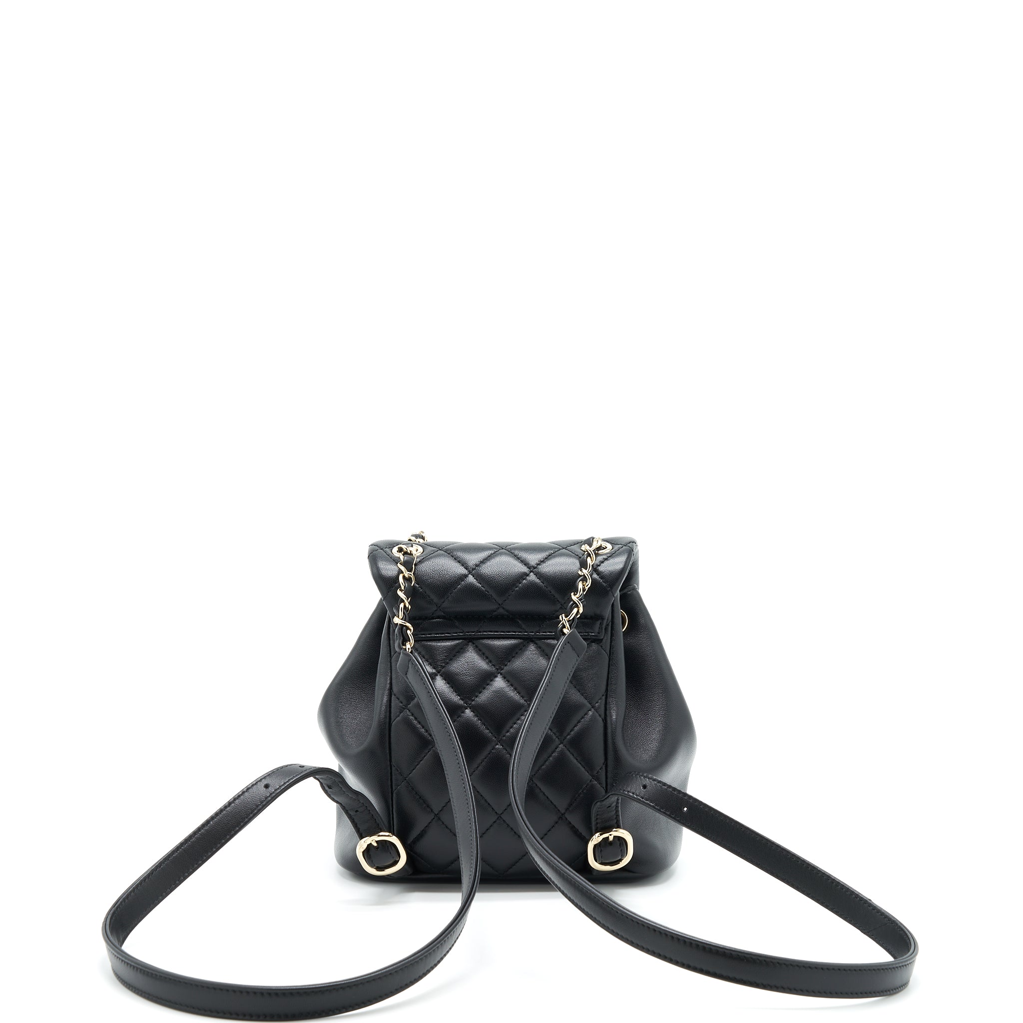 Chanel Duma Mini Backpack Lambskin Black L(Microchip)