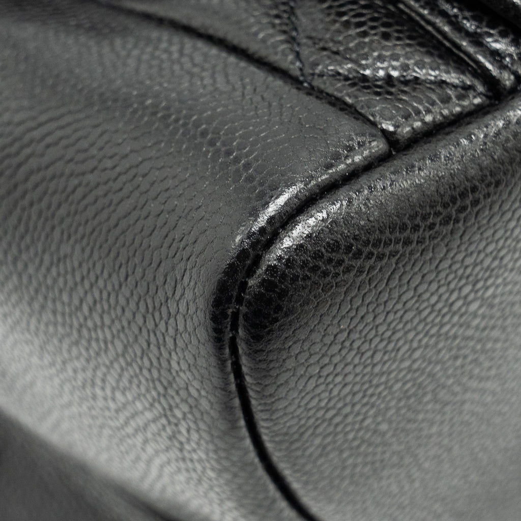 CHANEL 24A Mini Duma Backpack Grained Calfskin Black L (Microchip)
