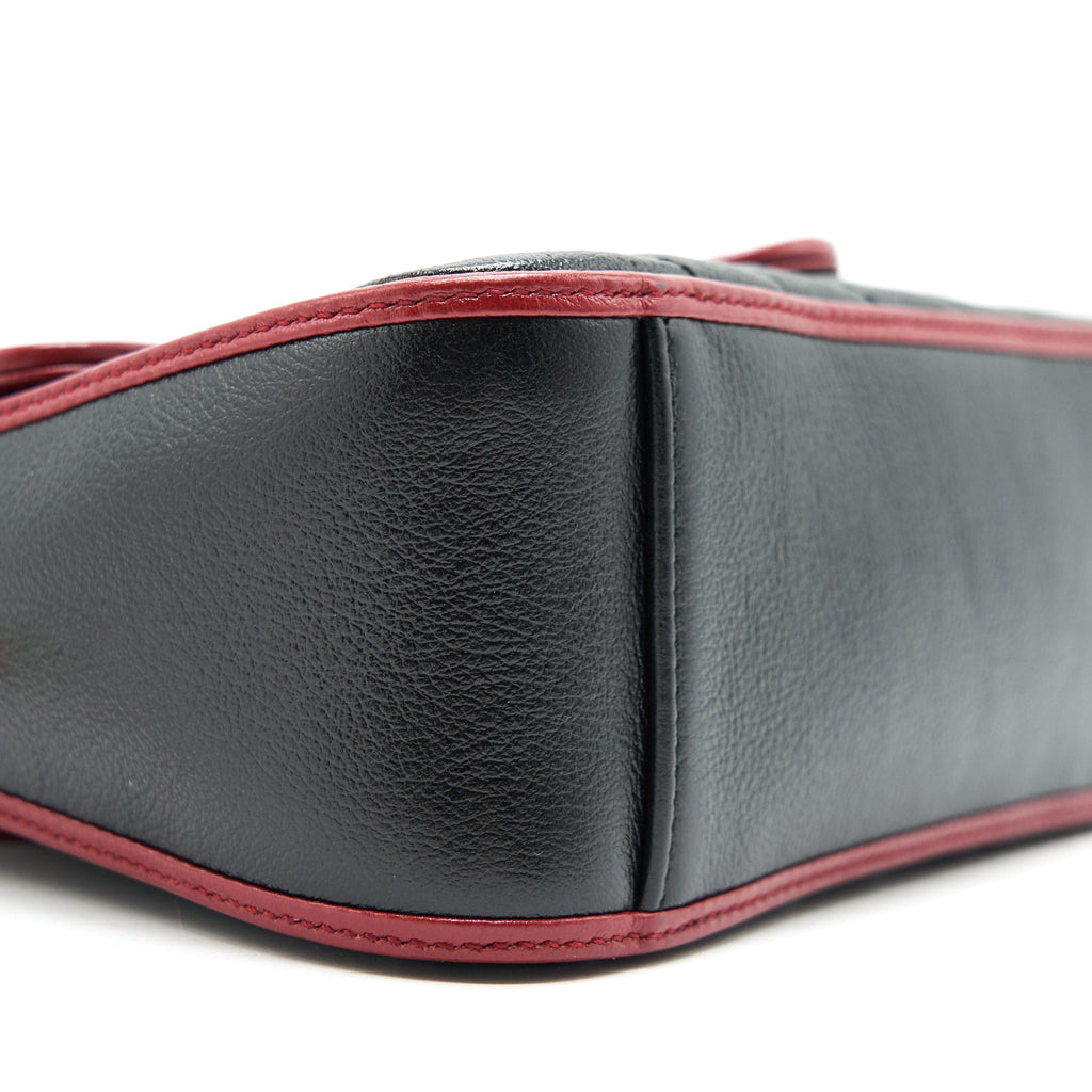 GUCCI GG MARMONT MINI TOP HANDLE BAG BLACK