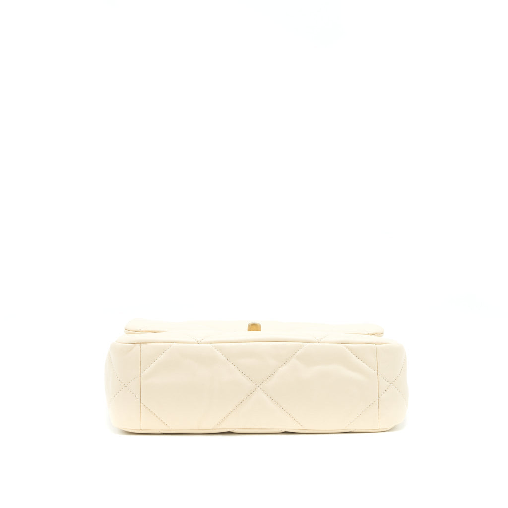Chanel Small 19 Bag 19K Shiny Goatskin Beige