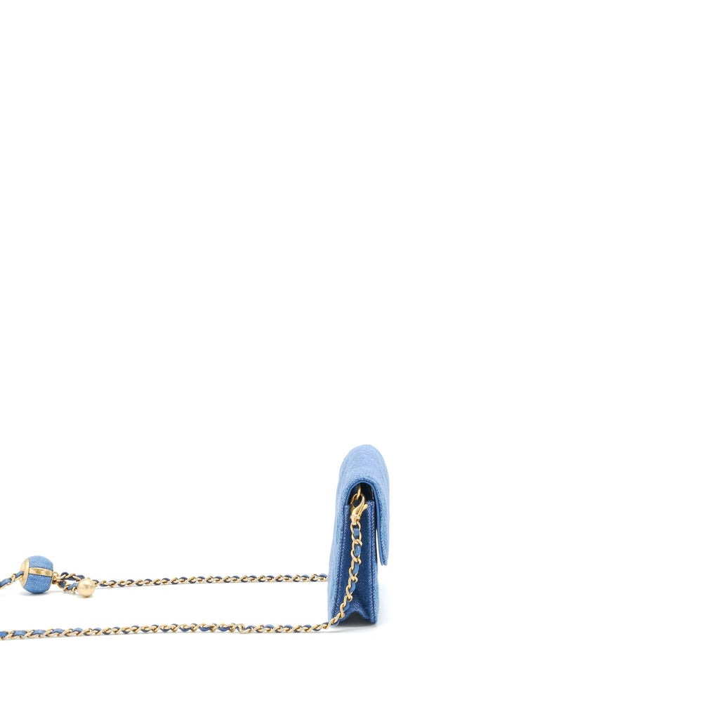 Chanel Pearl Crush Denim mini flap Belt bag
