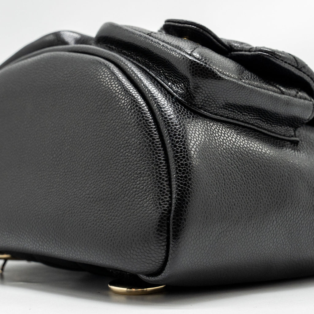 Chanel Triple Pack Backpack Caviar Black L (microchip)