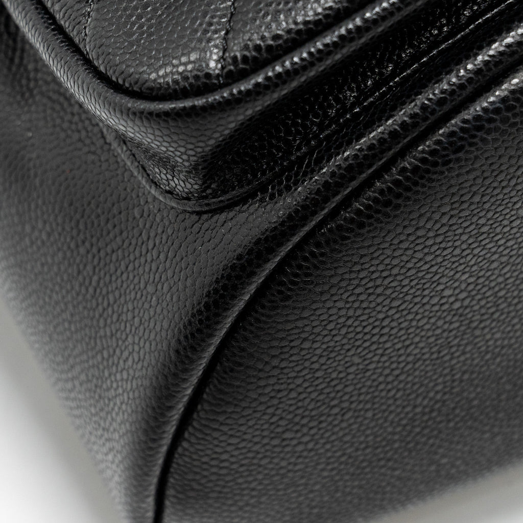 Chanel Triple Pack Backpack Caviar Black L (microchip)