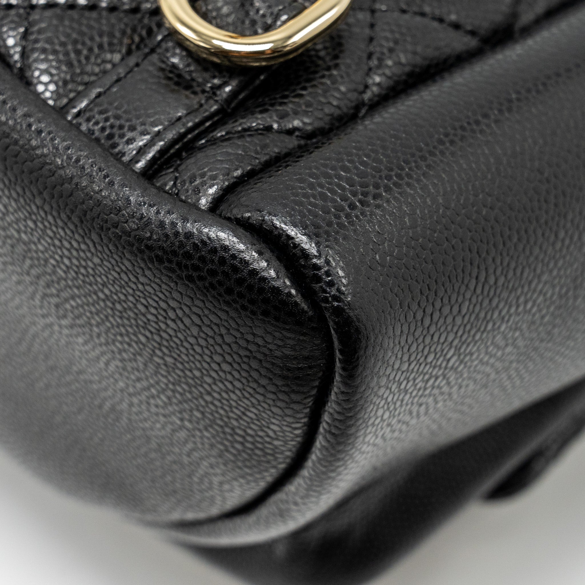 Chanel Triple Pack Backpack Caviar Black L (microchip)